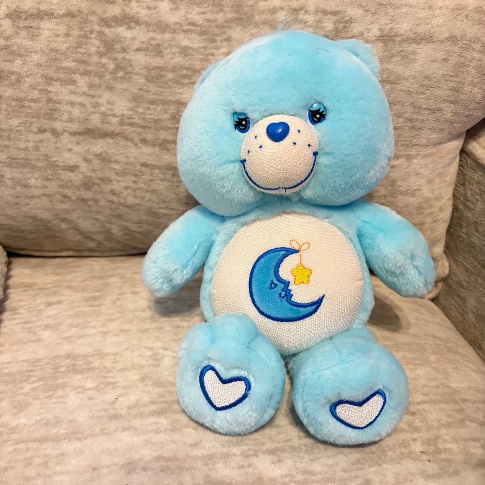 Care Bears Bedtime Bear 2003 Blue Moon Plush Toy Play Along Y2K